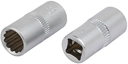 Ručni alat od 25 mm s kvadratnim pogonom od 1/4 inča, 8 mm, 12-Točkasti adapter za udarnu utičnicu, 2pcs model: 51,542,383