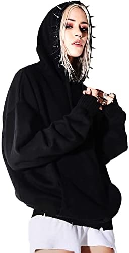Ženski punk gotički hoodie s kosilicom za zakivanje kapuljač