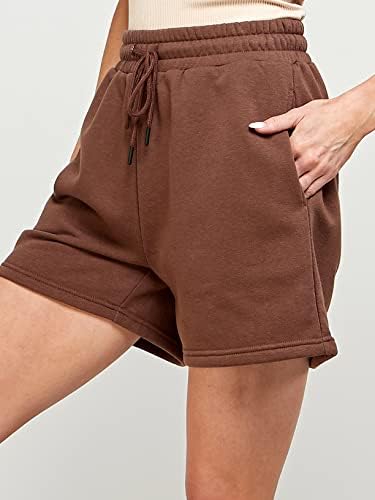 IUUI ženske znojne kratke hlače casual ljetni salon atletski trčanje za vježbanje teretana s visokim strukom s džepnim udobnim kratkim