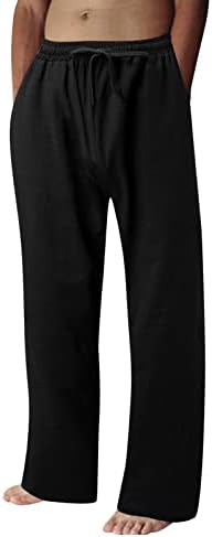 Muške pamučne hlače s džepovima na vezanje, Muške hlače veličine 50, muške hlače u punoj boji ljetne casual muške pamučne hlače u boji
