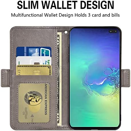 Asuwish Kompatibilan sa Samsung Galaxy S10 Plus Torbica-novčanik od kaljenog stakla zaslon Zaštitnik flip-držač za kartice Torbica