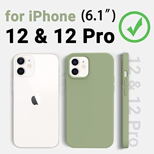 AOTESIER Kompatibilan s kućištem iPhone 12 i iPhone 12 Pro Case 6,1 inč, svileni dodir Premium Soft LiquicOne Silikonska guma protiv