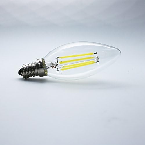 1 kom LED luster hladne bijele boje 4 vata 6000 K ekvivalent 30 vata 360 lm LED svjetiljke svijeće 912 sa srednjim postoljem prozirni