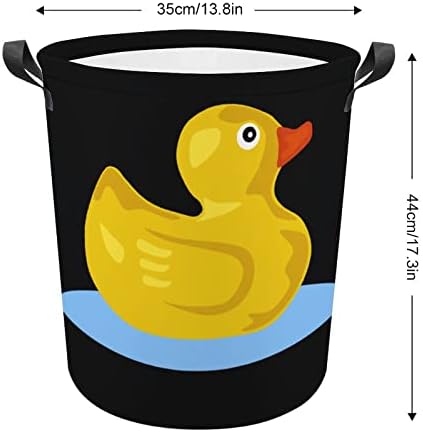 Gumena patka sa smiješnim logotipom košara za rublje, torba za košaru za rublje, torba za odlaganje rublja, sklopiva visoka s ručkama