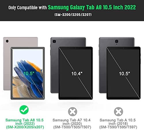 Bundle-Junfire Samsung Galaxy Tab A8 10,5 inčni pametni poklopac 2022 i zaštitnik zaslona na papiru