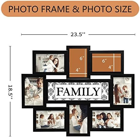 Pozdrav Laura - Okvir za kolaž za fotografije za zid obiteljske slike framas kolaž zidni dekor 8 otvaranja fotografija zaslon za 6