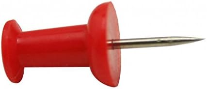 Ailisi plastične glave gurne igle u boji crveno pakiranje od 100
