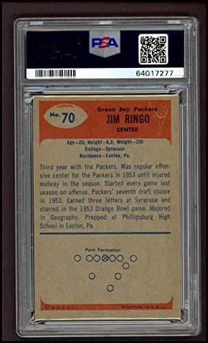 1955. Bowman 70 Jim Ringo Green Bay Packers PSA PSA 6.00 Packers Syracuse
