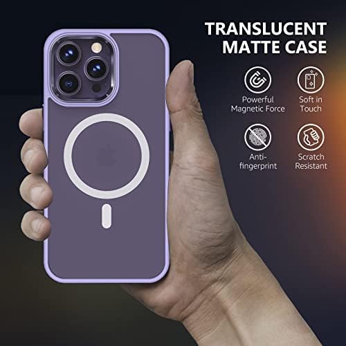 MateProx Magnetic dizajniran za slučaj iPhone 14 Pro Max, kompatibilan s Magsafe Ultra Slim AN-TI ŽULJIVANJE ZAKONSKIM PRISOBINSKIM