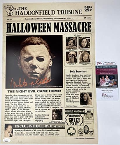Nick Castle potpisao 12x18 Poster Halloween 1978. Autogram Oblik Michael Myers JSA provjera autentičnosti