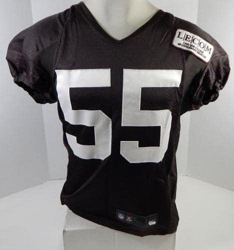 2017 Cleveland Browns Tae Davis 55 Igra Upotrijebljena smeđa praksa Jersey 48 DP26011 - Nepotpisana NFL igra korištena dresova