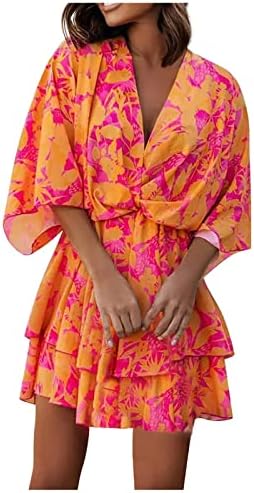 Fqzwong ružičasta haljina za žene seksi ljeto 2023 casual formalni elegantni klub na plaži moda plus size boho haljine
