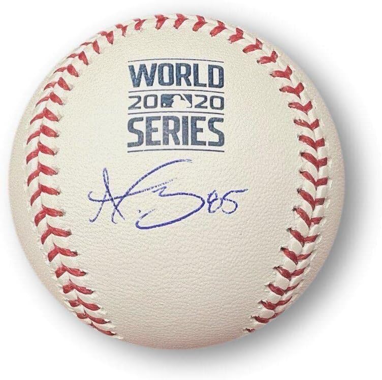 Dustin May potpisao je autogramirani bejzbol 2020 Svjetska serija 85 Dodgers MLB - Autografirani bejzbol