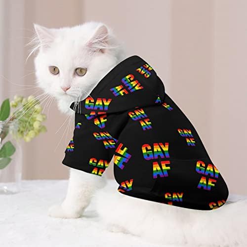 FunnyStar LGBT gay ponos af pseća kapuljača tkanina mačka džemper majica s šeširom mekim kućnim ljubimcima pulover