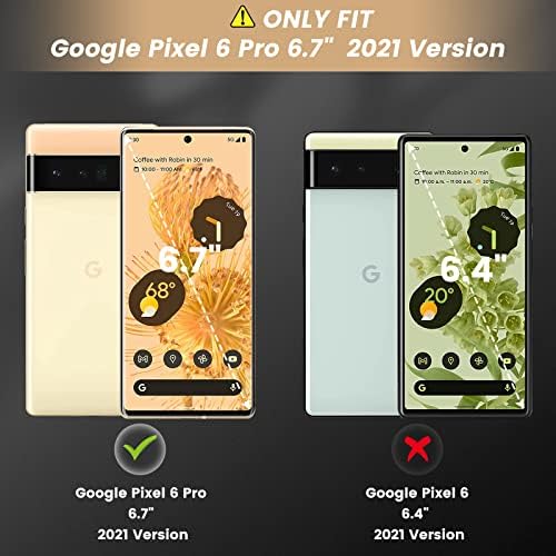 INFILAND PIXEL 6 Pro Clear kućište s dodatnim metalnim okvirom u boji, tankim zaštitnim poklopcem telefona kompatibilan s Google Pixel