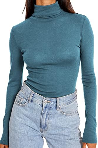 Trendi kraljice ženske kornjače košulje s dugim rukavima pada moda 2022 Osnovni sloj Slim Fit meki toplinski donji rublje
