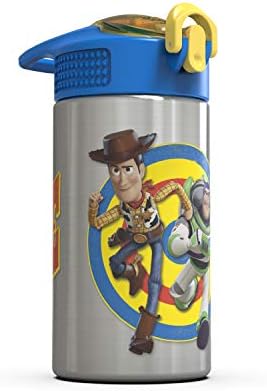 Zak dizajnira priču o igračkama 4 Buzz & Woody 15,5 unci boca vode, non-BPA s jedne ručne radnje i ugrađene petlje za nošenje, sa slamom