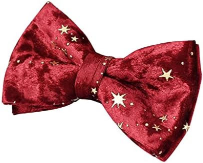 Fegoclt Personalizirani ovratnik za pseći božićni crveni baršun kravata kravata za kućne ljubimce i povodce set s golden zvijezdama