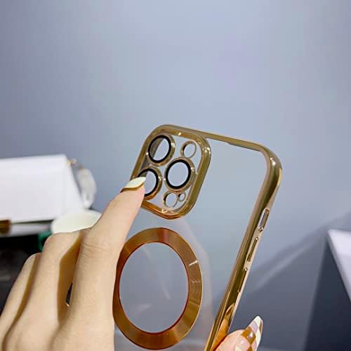 Wahhle Strong Magnetic Clear Slučaj za iPhone 13 Pro, luksuzno oblaganje Slatki poklopac telefona kompatibilan s Magsafe za muškarce