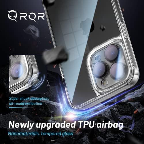 RQR kompatibilan s šokovima za iPhone 13 Pro Max kućište s 2x Zaštitnikom zaslona od kaljenog stakla, [Anti-Visening] Slučaj za zaštitni