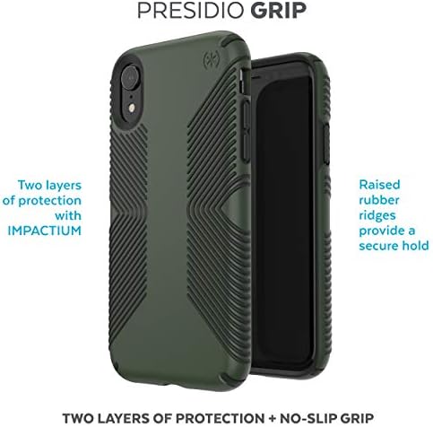Speck Products Presidio Grip iPhone XR futrola, prašnjava zelena/Brunswick crna
