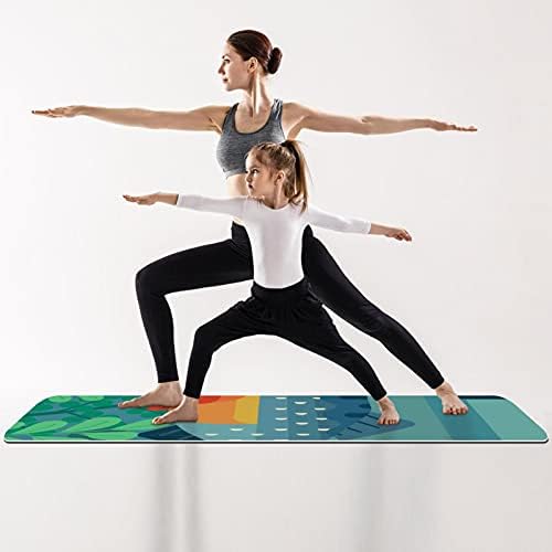 Sdlkfreli 6 mm ekstra debela joga prostirka, piranha print ekološki prihvatljivi TPE za vježbanje pilates prostirka s jogom, vježbom,