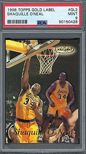 Shaquille O'Neal 1998 Topps Gold Label Basketball Card GL2 Ocijenjena PSA 9