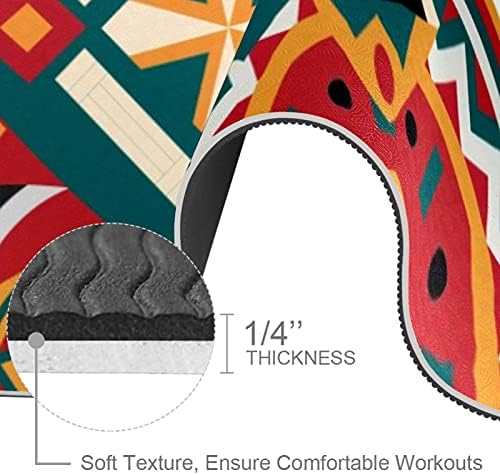1/4 debela Protuklizna prostirka za vježbanje i fitness s geometrijskim otiskom glave slona za jogu, pilates i podnu kondiciju