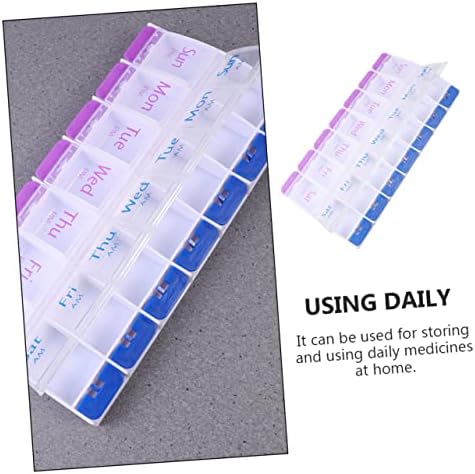 Hemoton 7 14 rešetka dvostrukog lijeka za lijekove spremnik riblje ulje dodaci džep dodatak brtva za putnički plastični mini kutija