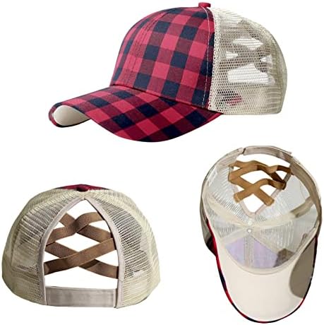 Uniseks kapa za Bejzbol s kariranim printom, retro pamučni šešir za tatu za muškarce i žene, vanjski Šeširi za sunce