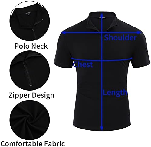 TureTrondy muški 2 komada odjeća četvrtina Zip Polo majica i kratke hlače Set Summer Casual Atletic Suit Set