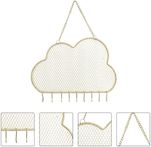 Zidni držač naušnica držač naušnica u obliku oblaka držač naušnica u obliku oblaka ukrasna dijamantna mreža s kukama za ogrlice od