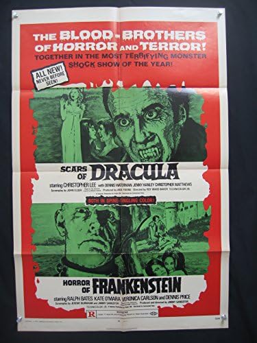 Ožiljci Drakule / užas Frankenstein-27x41-1970 VG / FN