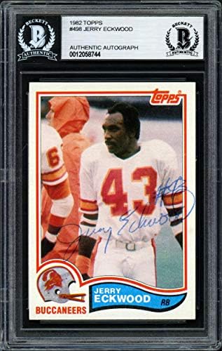 Jerry Eckwood Autographed 1982 Topps Card 498 Tampa Bay Buccaneers Beckett BAS 12058744 - NFL Autographd nogometne kartice