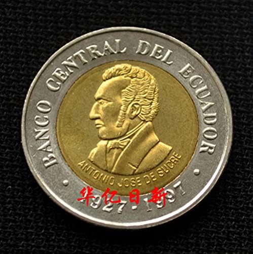 El Tour Coins 100 Sucre Južnoamerički bimetalni novčić Slučajni KM101