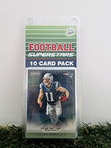 Julian Edelman- Card Pack NFL nogometni superzvijezda Julian Edelman Starter Kit Sve različite karte. Dolazi u slučaju prilagođenog