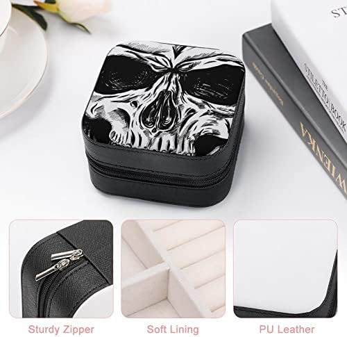 Gothic Dead Skull Nakit Boxes PU kožni prijenosni zaslon držač kutije za pohranu mini slučaj za žene poklon