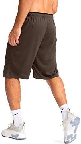 Muške košarkaške kratke hlače s džepovima s patentnim zatvaračem, lagane kratke hlače za brzo sušenje duljine 11 inča za mušku teretanu