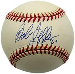 Bob Feller Hof Autografirani/upisani oal bejzbol Indijanci PSA/DNA 177777 - Autografirani bejzbol