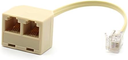 RJ11 muški do dvostruka ženska 6p4c razdjelnik za razdjelnik telefona adapter kabel kabel mužjaka na 2 ženskog kabela za separator