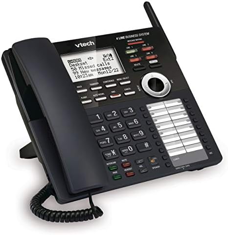 VTECH AM18447 Glavna konzola 4-line Proširivi telefonski sustav za male poslovne poslove i VTECH AM18247 Extension stol za VTECH AM18447