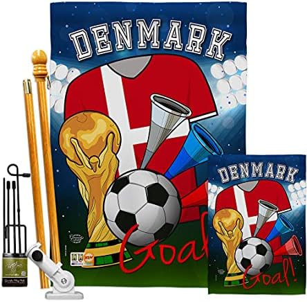 Danske za zastave Svjetskog kupa Danski natpis zidne ploče za zastave za vanjsku kuću stoje vanjski ukrasi vrtni tapiserijske dvorišta