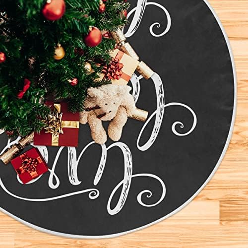 Oarencol živi smijeh ljubavi srce crno božićno drvce suknja 36 inčni božićni blagdanski zabava mat ukrasi