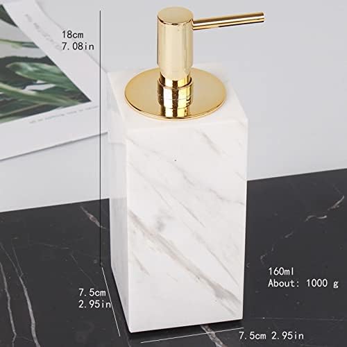 Ffnum losion Dizajnici Mramorni uzorak sapun za kupaonicu s metalnom pumpom za ručni sapun160ml dozator sapuna za ručni sapun