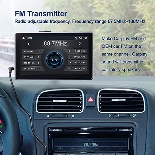 2022 Nadograđeni automobil stereo s bežičnim Apple CarPlay Android Auto Wastoreel prijenosni Univerzalni 7 -inčni zaslon osjetljivog