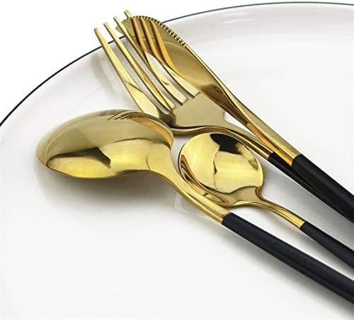 30pcs Zlatni pribor za večeru set noža vilicom Spoon Spoonware Set Set nehrđajućeg čelika Set za večeru kuhinja set za desert vilice