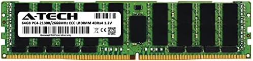 A -TECH 64GB memorija RAM -a za Dell PowerEdge R630 XL - DDR4 2666MHz PC4-21300 ECC LOAD Smanjeno LRDIMM 4DRX4 1.2V - Pojedinačni poslužitelj