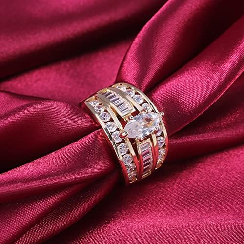 Dame angažman bakar Popularni modni poklon cirkon umetnuti nakit prstenovi Trendy Dainty Rings Set