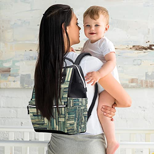 Vintage drva uzorak pelena torbica torbica mama ruksak veliki kapacitet pelena pelena torbica za njegu za njegu bebe