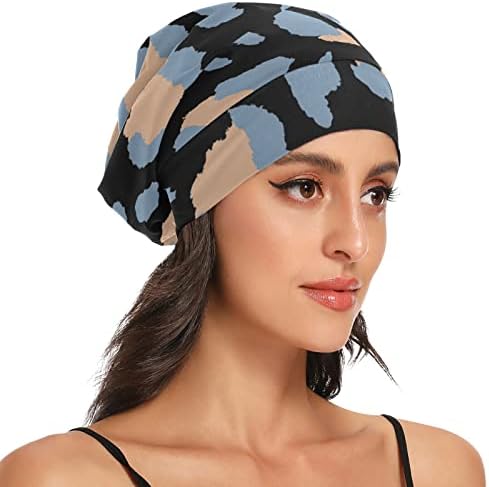 Women Beanie šešir lubanja Radna kapica, životinjski print gepar leopard elastična modna odjeća za glavu noć za spavanje poklopca kose